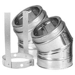 Click here to see M&G DuraVent 9466GAKIT DuraVent 6DT-E30K 6-Inch DuraTech 30 Degree Galvalume Elbow Kit