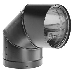 Click here to see M&G DuraVent 8790 DuraVent 7-Inch DVL Double-Wall Black 90 Degree Elbow - 8790 - 7DVL-E90