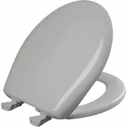 Click here to see Bemis 200SLOWT-062 Bemis 200SLOWT-062 Easy Close Round Plastic Toilet Seat - Ice Gray