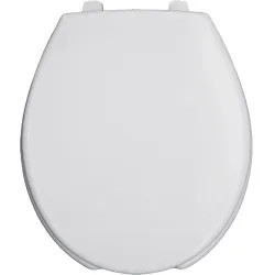 Click here to see Bemis 950-000 Bemis 950-000 White Open Front Round Plastic Toilet Seat with Cover