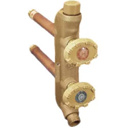 Click here to see Woodford V22CP-16-PH Woodford Hot & Cold Wall Faucet, Vertical, Freezeless, 1/2in MPT x Female Sweat Inlet - V22CP-16-PH