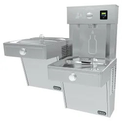 Click here to see Elkay LVRCTLDDWSK Elkay LVRCTLDDWSK Bottle Filling Station & Bi-Level Cooler, Stainless