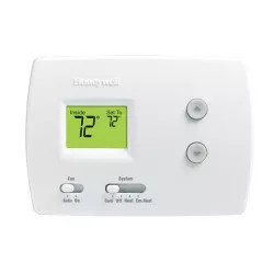 Click here to see Honeywell TH3210D1004 Honeywell Low Voltage, 24V, 750mV, Battery, Hardwired, 2 Heat/1 Cool (Heat Pump), Pro Series, Non-Programmable Digital Thermostat - TH3210D1004 