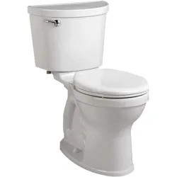 Click here to see American Standard 211BA.104.020 American Standard Champion PRO Two-Piece Toilet w/ Left-Hand Trip Lever, Round, Less Seat, Right Height, 1.28 GPF, White - 211BA.104.020