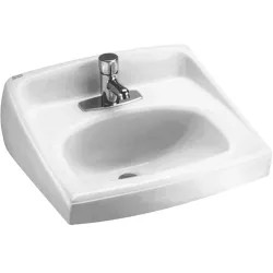Click here to see American Standard 0356.041.020 American Standard Lucerne White Lavatory Sink, Wall-Mount - 0356.041.020
