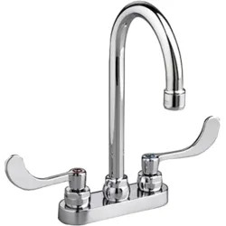 Click here to see American Standard 7500.140.002 American Standard 7500.140.002 Monterrey Two-Handle Centerset Lavatory Faucet - Grid Strainer Drain, Gooseneck, Chrome
