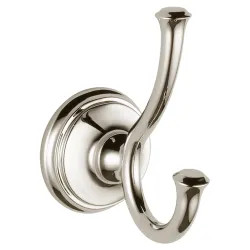 Click here to see Delta 79735-PN Delta Cassidy Double Robe Hook, Polished Nickel - 79735-PN