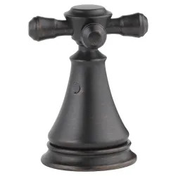 Click here to see Delta H295RB Delta Cassidy 2-7/8in Venetian Bronze Metal Cross Handle Set for Bidets and Deck Mount Bathroom Sinks, ADA-Compliant - H295RB