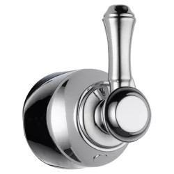 Click here to see Delta H597 Delta Cassidy 2-1/2in Chrome Metal Lever Handle Kit with Set Screw for Transfer Valve, ADA-Compliant - H597
