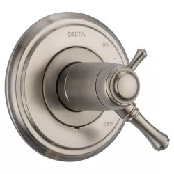 Click here to see Delta T17T097-SS Delta Cassidy TempAssure 17T Series Two-Handle Valve Trim, Lever Handles, Stainless Steel - T17T097-SS