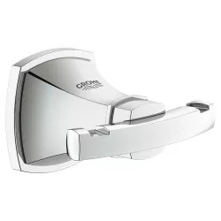Click here to see Grohe 40631000  GROHE 40631000 Grandera Double Robe Hook, StarLight Chrome 
