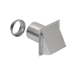 Click here to see Broan 885AL Broan-NuTone Fresh Air Inlet Wall Cap for 3- or 4-inch Round Duct, Made from 0.25 Aluminum, Natural - 885AL