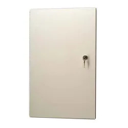 Click here to see Jensen RSC1000N Jensen Security 15-7/8in x 25-3/4in Recess Mount Cabinet with Frameless Steel Door, Reversible, Steel Housing, Adjustable Galvanized Steel Shelves - RSC1000N