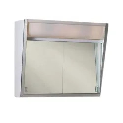Click here to see Jensen 323LP Jensen Flair 24in x 19in Surface-Mounted Medicine Cabinet with Sliding Polished Edges Mirror Doors - 323LP