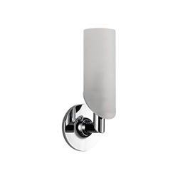 Click here to see Brizo 697075-PC Brizo Odin Single Light Sconce w/ Satin Etched Glass Dome, 60 Watts, Polished Chrome - 697075-PC