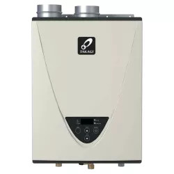 Click here to see Takagi T-H3J-DV-P Takagi Propane Gas Tankless Water Heater, Condensing, Indoor, 160,000 BTU, Ultra-Low NOx, 3/4-inch NPT Connection - T-H3J-DV-P