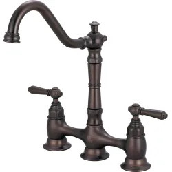 Click here to see Pioneer 2AM500-TB Pioneer Americana Two-Handle Bridge Kitchen Faucet, Tuscany Bronze - 2AM500-TB