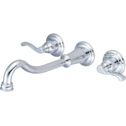 Click here to see Pioneer 3BR730 Pioneer Brentwood Widespread Wall-Mount Vessel Bathroom Faucet, Two-Handle, 1.5 GPM, Beaux Lever Handle, ADA, PVD Polished Chrome - 3BR730
