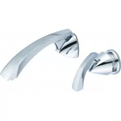 Click here to see Pioneer 3CS800 Pioneer Caesar Widespread Wall-Mount Vessel Bathroom Faucet, Single-Handle, 1.5 GPM, Metal Lever Handle, ADA, PVD Polished Chrome - 3CS800