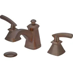 Click here to see Pioneer 3GB200-ORB Pioneer Gibraltar Widespread Bathroom Faucet with Pop-Up Drain, Two-Handle, 1.5 GPM, Metal Lever Handle, ADA, Oil-Rubbed Bronze - 3GB200-ORB