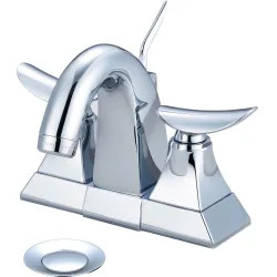 Click here to see Pioneer 3PR100 Pioneer Prenza Centerset Bathroom Faucet with Pop-Up Drain, Two-Handle, 1.5 GPM, Metal Lever Handle, ADA, PVD Polished Chrome - 3PR100