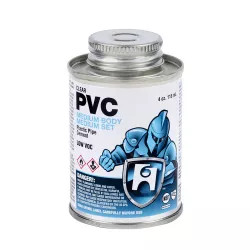 Click here to see Commodity  1/4 Pint PVC Clear Cement