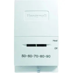 Click here to see Honeywell T827K1009 Honeywell Heat-Only Thermostat For Single-Stage Low Voltage Systems of 12 Vdc, 750 mV, Premier White - T827K1009