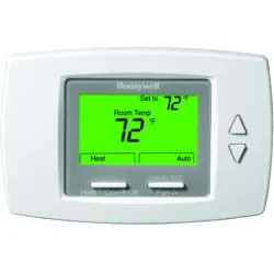 Click here to see Honeywell TB6575B1000 Honeywell SuitePRO for 120 or 240 VAC, 3-Speed Fan Coil Thermostat with 2 Pipe Manual or Auto, Heat or Cool Changeover, Premier White - TB6575B1000