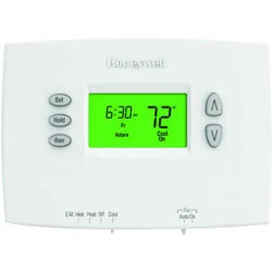 Click here to see Honeywell TH2210DH1000 Honeywell PRO 2000, Dual Powered (Battery or Hardwired), 2 Heat/1 Cool, Horizontal, 5-2 Day Programmable Thermostat - TH2210DH1000