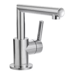Click here to see Moen S43001 Moen Arris Single-Handle Chrome Bathroom Faucet with Metal Pop-Up, 1.2 GPM, ADA Lever Handle, Single-Hole, WaterSense - S43001