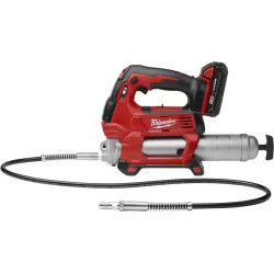 Click here to see Milwaukee 2646-21CT Milwaukee M18 Cordless Grease Gun Kit, 10000 psi, 18 V, 48 in Hose Lithium Ion Battery, 2 Speeds, 15 in Tool Length - 2646-21CT