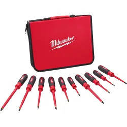 Click here to see Milwaukee 48-22-2210 Milwaukee 48-22-2210 10 PC 1000V Insulated Screwdriver Set w/ EVA Foam Case