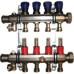 Click here to see Viega 15902 Viega 15902 4-Port Stainless Steel Manifold, 1-1/4