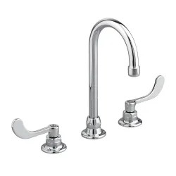 Click here to see American Standard 6540.178.002 American Standard Two-Handle Widespread Chrome Bathroom Faucet, 8in Gooseneck, Solid Brass, 1.5 GPM Aerator, WaterSense - 6540.178.002