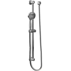 Click here to see Moen 3668EP Moen 4-1/4in Single-Function Hand Shower with 24in Slide Bar, Round, Eco-Performance, 1.75 GPM, WaterSense, 59in Hose, Chrome - 3668EP