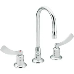 Click here to see Moen 8248SMF15 Moen 8248SMF15 Two-Handle Bar/Pantry Faucet with Spout - Chrome, 1.5 GPM