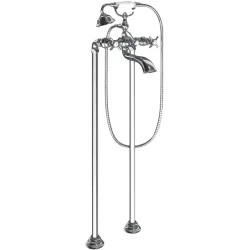 Click here to see Moen S22105 Moen Weymouth Two-Handle Dual-Mount Tub Filler Trim with 1.75 GPM One-Function Hand Shower, Cross Handles, Chrome - S22105