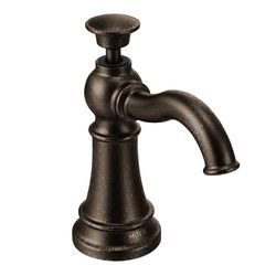 Click here to see Moen S3945ORB Moen Traditional Liquid Soap/Lotion Dispenser, 18oz, Refillable, Oil Rubbed Bronze - S3945ORB