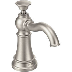 Click here to see Moen S3945SRS Moen Traditional Liquid Soap/Lotion Dispenser, 18oz, Refillable, Spot Resist Stainless - S3945SRS