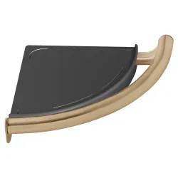 Click here to see Delta 41516-CZ Delta Decor Assist Contemporary Corner Shelf with Assist Bar, Champagne Bronze - 41516-CZ