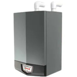 Click here to see Lochinvar WBN151 Lochinvar Knight Stainless Steel Natural Gas Boiler, 151000 BTU, Wall-Mount, 1/2in Gas Connection, 1in Water Connection, 3in Air inlet, 3in Vent, SMART SYSTEM Digital Operating Control, Freeze Protection, Dual Level Password Security, Night Setback - WBN151