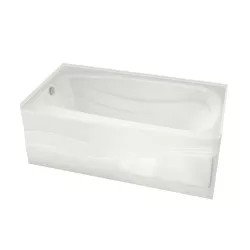 Click here to see Maax 102204-000-RH-001 MAAX Tenderness 72in x 36in x 21in White Soaker Bathtub, Alcove, Rectangular, Integrated Tile Flange and Skirt - 102204-000