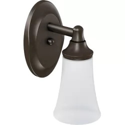 Click here to see Moen YB2861ORB Moen YB2861ORB Eva Oil-Rubbed Bronze One-Globe Bath Light Fixture