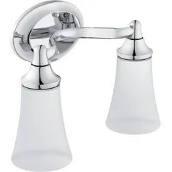 Click here to see Moen YB2862CH Moen YB2862CH Eva Chrome Two-Globe Bath Light Fixture