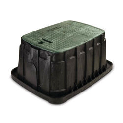 Click here to see Rainbird VBJMBH Rain Bird Jumbo Valve Box With Green Lid & Lock - VBJMBH