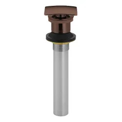 Click here to see Delta 72174-RB Delta 72174-RB Venetian Bronze Push Pop-Up Drain Less Overflow