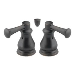 Click here to see Delta H269RB Delta H269RB Orleans Metal Lever Handle Set for Faucets, 2 Pack, Venetian Bronze