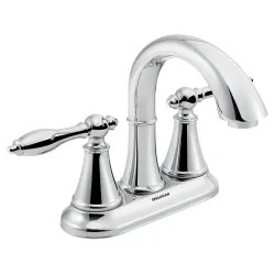Click here to see Speakman SI-F012 Speakman Lacey Two-Handle Centerset Bathroom Faucet with Pop-Up Drain Assembly, 1.5 GPM, Three-Hole, Lever Handles, Chrome - SI-F012