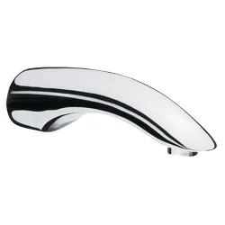 Click here to see Grohe 13637000 Grohe Talia Wall-Mount Non-Diverter Spout, Starlight Chrome Finish, 7-7/8in Spout Reach, Single-Hole Installation, Flow Control - 13637000
