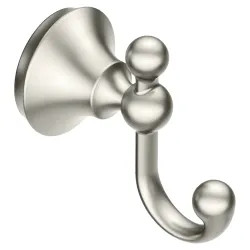 Click here to see Moen YB5203BN Moen YB5203BN Wynford Double Robe Hook, Brushed Nickel